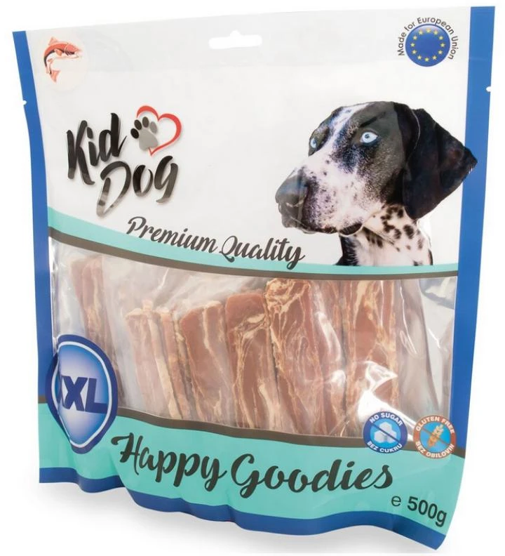 KIDDOG Stripes lašišos juostelės 500g