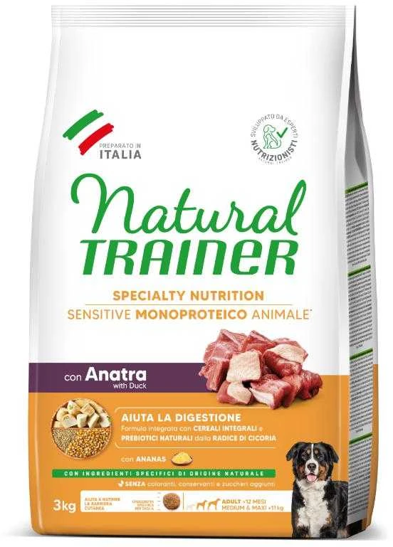 Natural Trainer ADULT DOG SENSITIVE be gliuteno Medium/Maxi su antiena 3kg