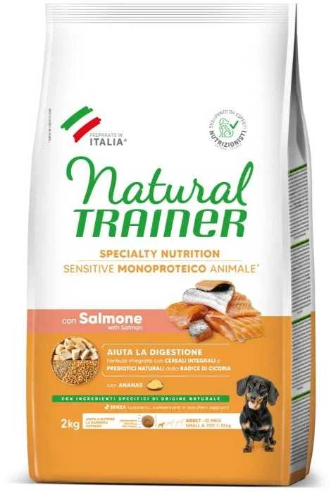 Natural Trainer ADULT DOG SENSITIVE be gliuteno MINI su lašiša 2kg