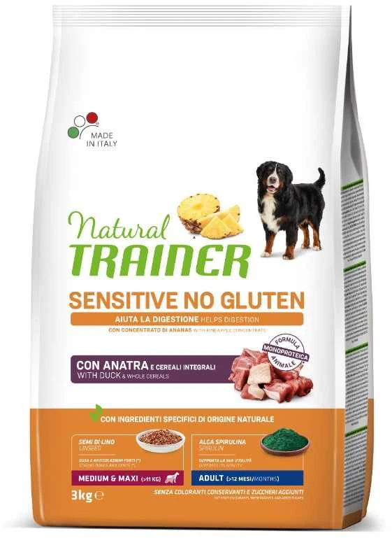 Natural Trainer ADULT DOG SENSITIVE be gliuteno Medium/Maxi su antiena 3kg