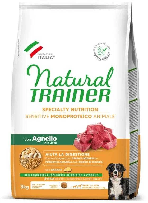 Natural Trainer ADULT DOG SENSITIVE be gliuteno Medium/Maxi su ėriena 3kg