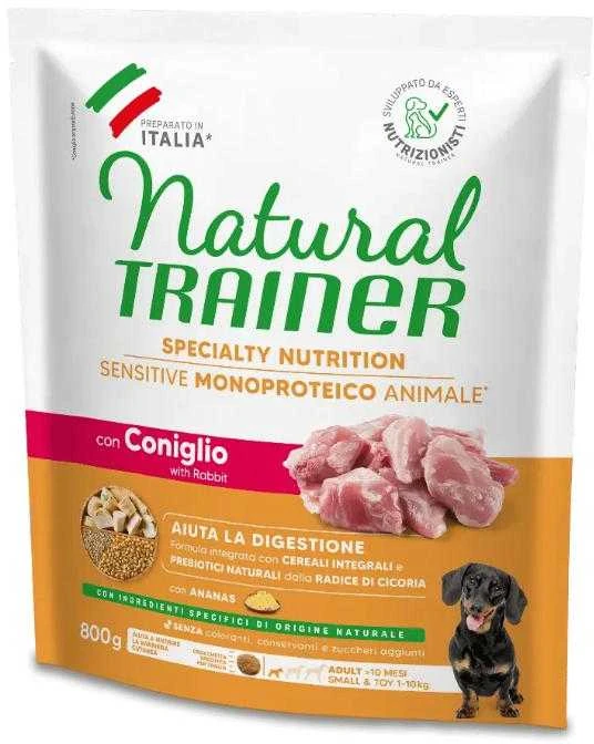 Natural Trainer ADULT DOG SENSITIVE be gliuteno MINI su triušiena 800g