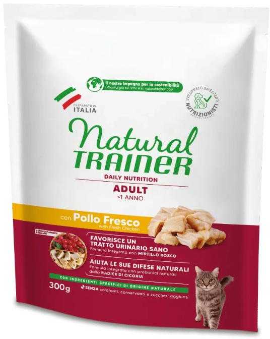 Natural Trainer CAT ADULT CHICKEN su vištiena 0.3kg
