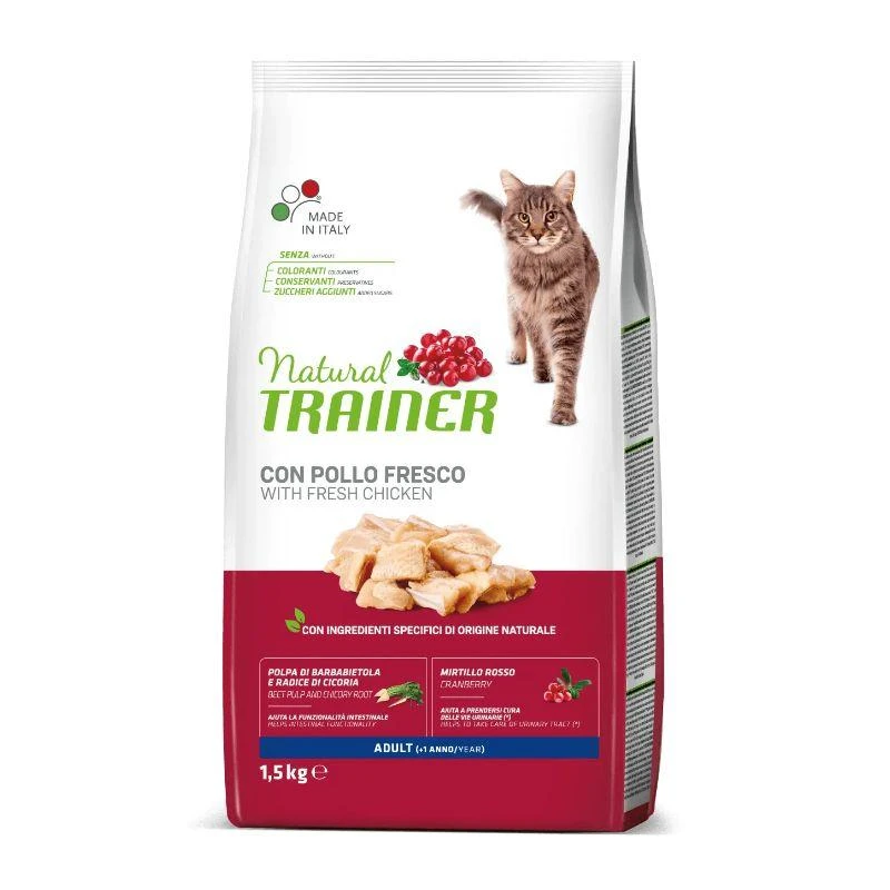 Natural Trainer CAT ADULT CHICKEN su vištiena 1.5kg