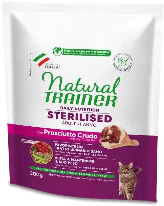 None Natural Trainer Cat adult Sterilised HAM su vytintu kumpiu 0.3kg