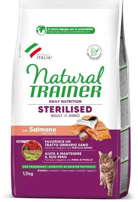 Natural Trainer Cat adult Sterilised lašiša su lašiša 1.5kg