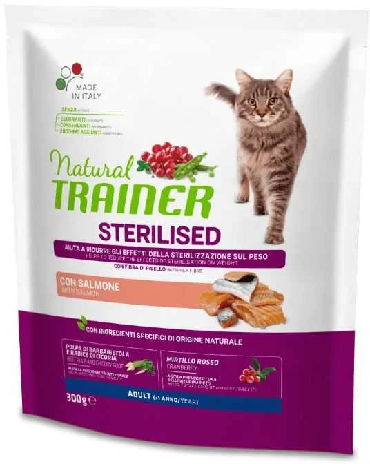 Natural Trainer Cat adult Sterilised lašiša su lašiša 0.3kg