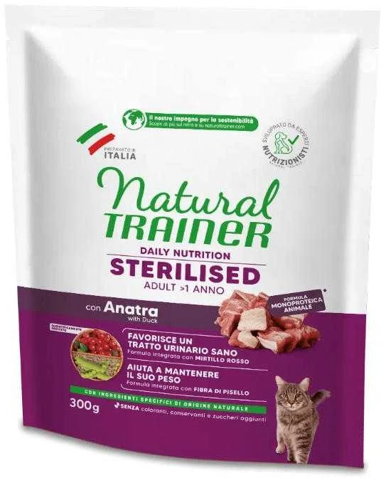 Natural Trainer Cat adult Sterilised su antiena 0.3kg