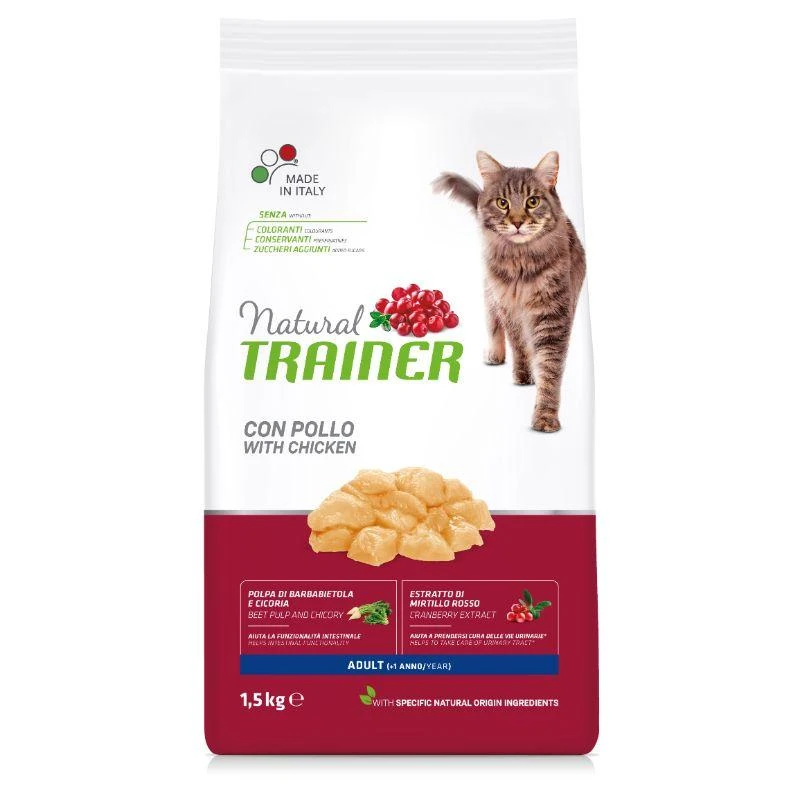 Natural Trainer CAT ADULT CHICKEN su vištiena 1.5kg