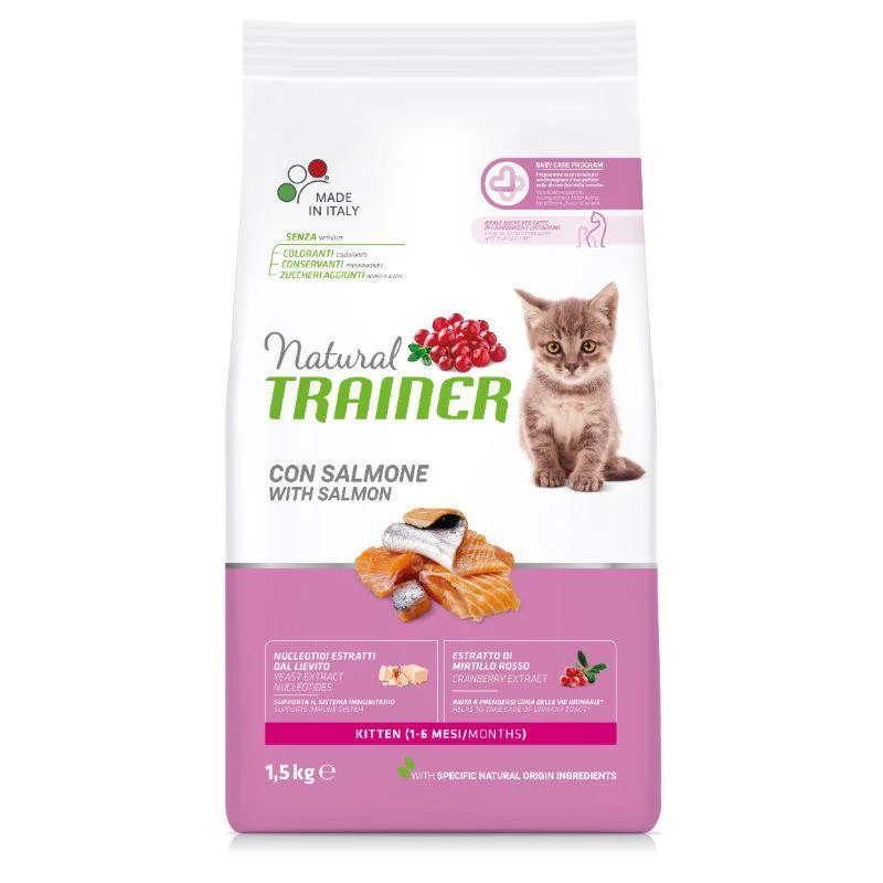 Natural Trainer Cat Kitten lašiša kačiukams su lašiša 1.5kg (6)