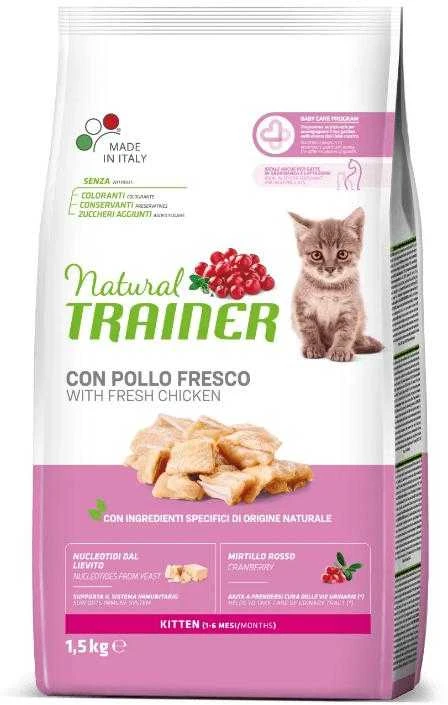 Natural Trainer Cat Kitten vištiena kačiukams su vištiena 1.5kg (6) NEW