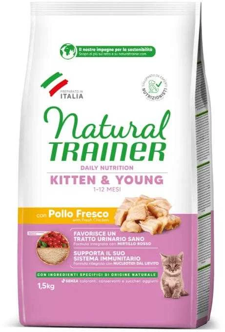 Natural Trainer Cat Kitten vištiena kačiukams su vištiena 1.5kg (6) NEW