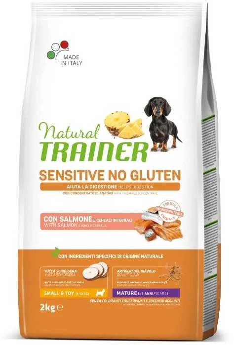 Natural Trainer DOG SENSITIVE be gliuteno MATURITY MINI (lašiša) 2kg (6)