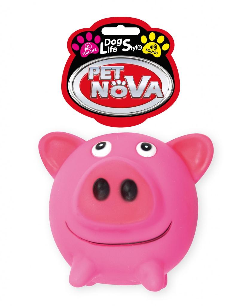 PET NOVA KIAULĖ vinilo žaislas šunims 10cm 3vnt
