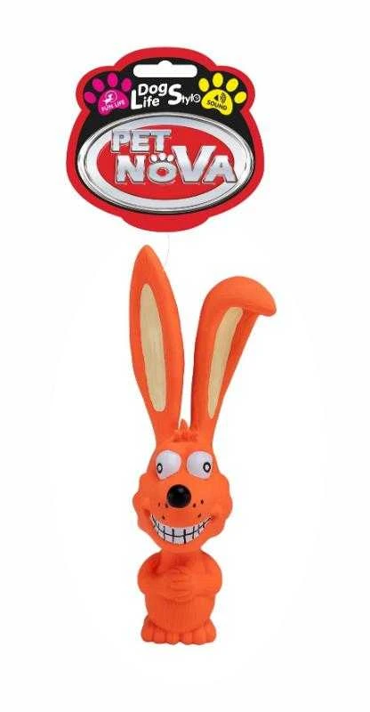 Aqua Nova PET NOVA Latex Rabbit lateksinis triušis 17cm 2vnt