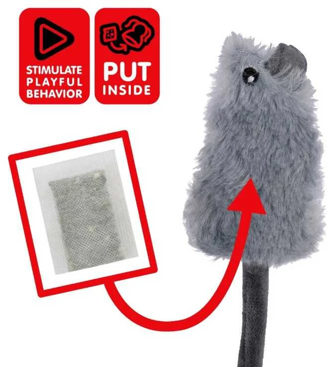 PET NOVA Plush Catnip pelytė su katžole 14cm 2vnt