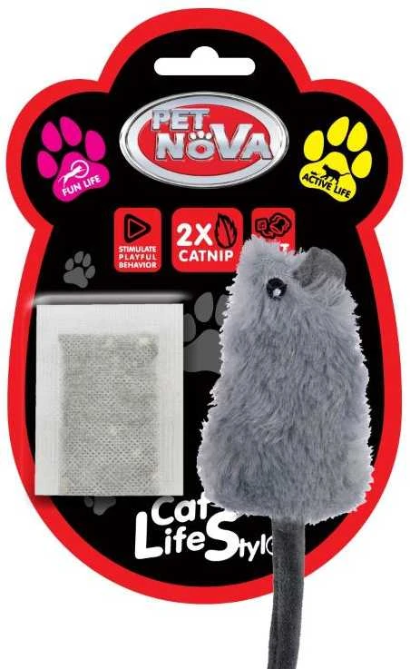 PET NOVA Plush Catnip pelytė su katžole 14cm 2vnt