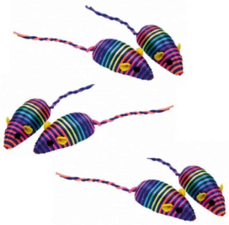 Aqua Nova PET NOVA žaislas katėms spalvotos palytės 2x7cm 3pak.