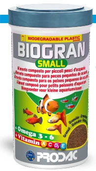 Prodac Biogran Small smulkios granulės visų rūšių mažoms žuvims 100ml 45g