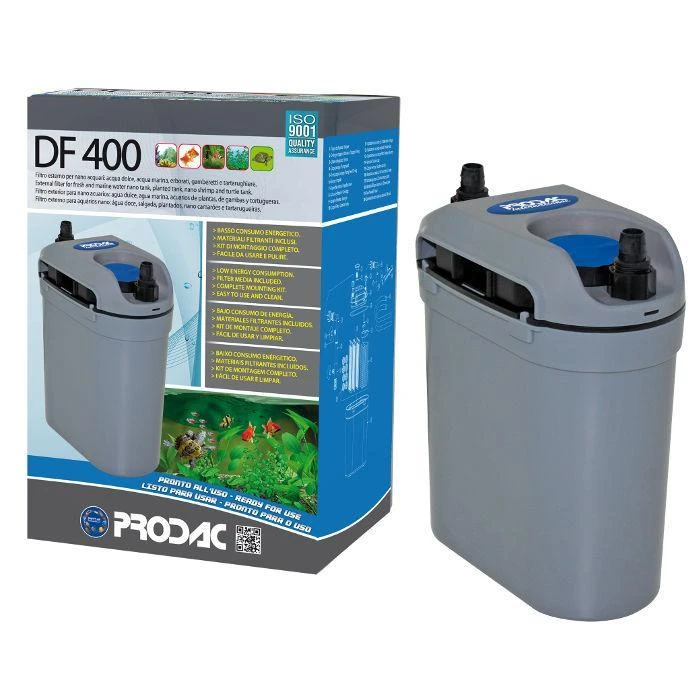 Prodac DF400 išorinis filtras 20-50L akvariumui, be UV lempos 6,7W 400L/val