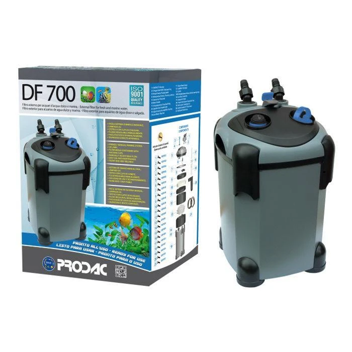 Prodac DF700 išorinis filtras 100-200L akvariumui, su 7W UV lempa 20,8W 750L/val