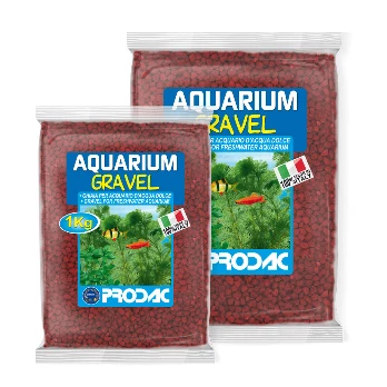 Prodac Aquarium Gravel gruntas akvariumui raudonas 2-3mm 2,5kg