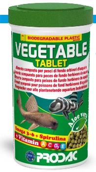 Prodac Vegetable Planšetė tabletės žolėdėms dugninėms žuvims 50ml 30g