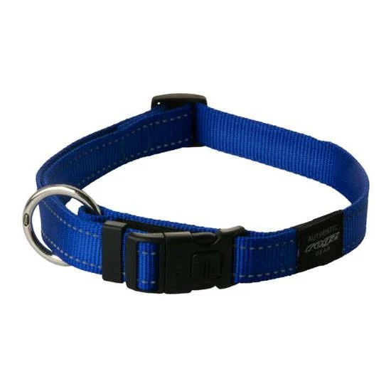 Rogz antkaklis šuniui Alpinist HB23B Mėlynas (plotis 1,6cm; apimtis 26-40cm)