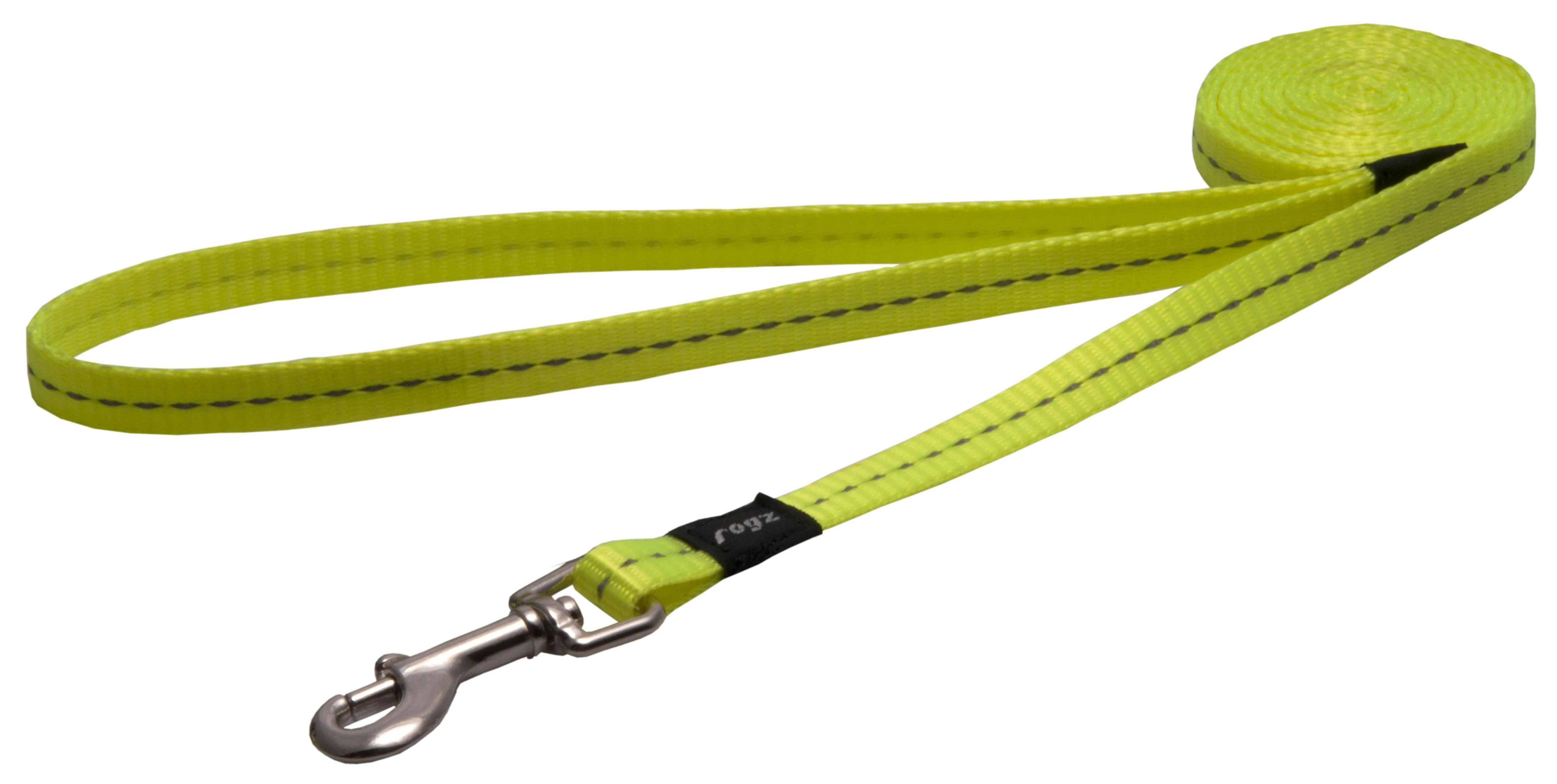 Rogz pavadėlis atšvaitas šuniui Reflective HL14H Geltonas (plotis 1,1cm; ilgis 180cm)