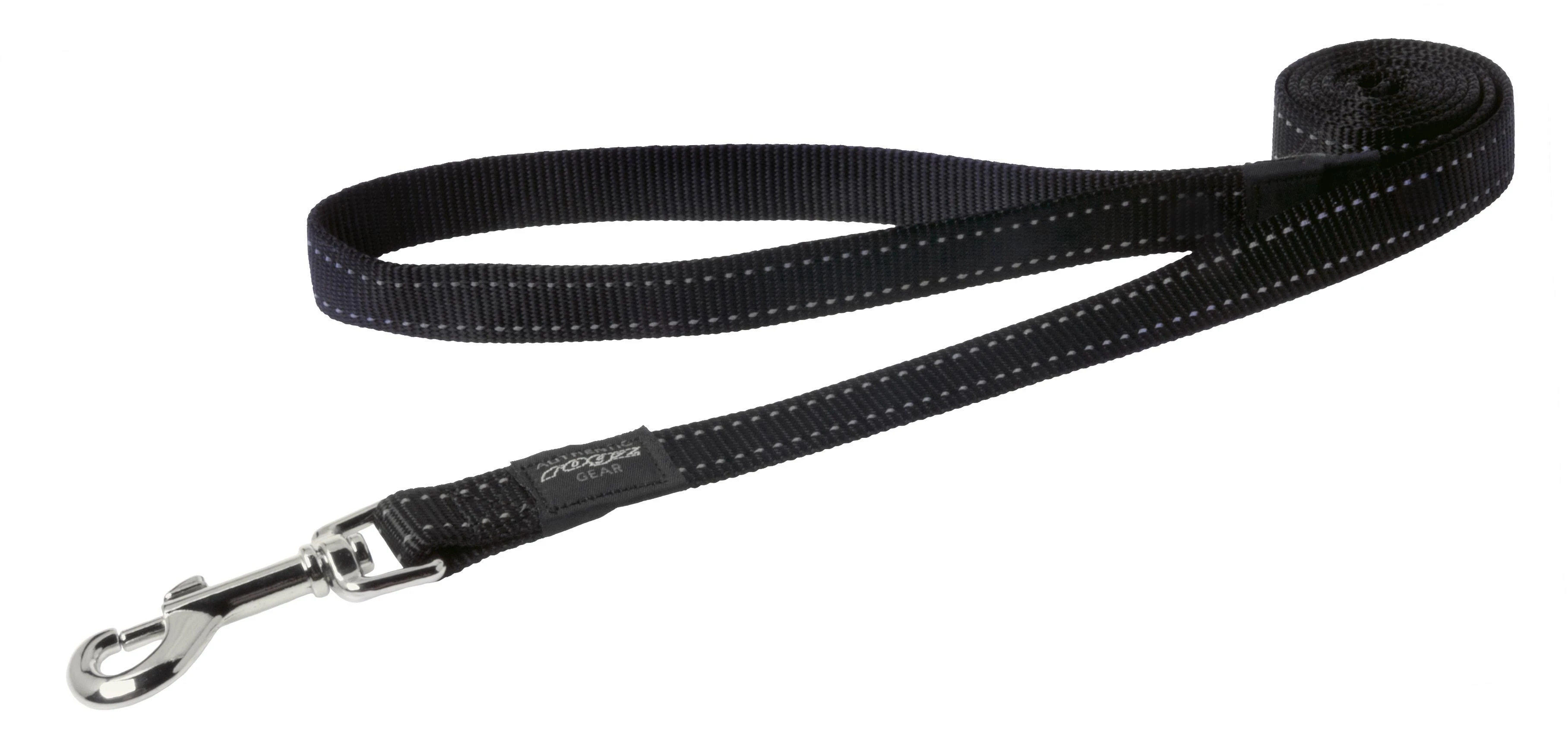 Rogz pavadėlis atšvaitas šuniui Reflective HL06A Juodas (plotis 2cm; ilgis 140cm)