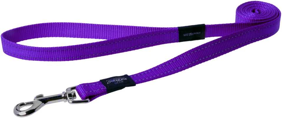 Rogz pavadėlis atšvaitas šuniui Reflective HL06E Bordo (plotis 2cm; ilgis 140cm)