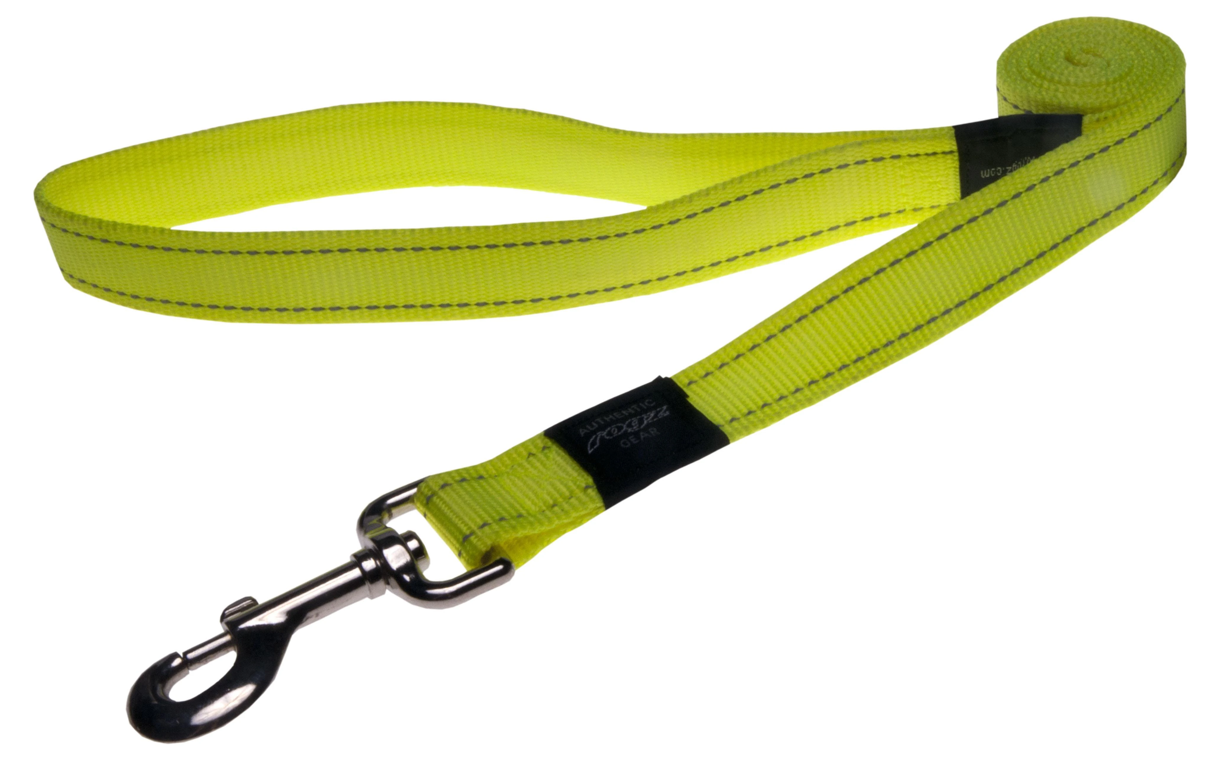 Rogz pavadėlis atšvaitas šuniui Reflective HL06H Geltonas (plotis 2cm; ilgis 140cm)