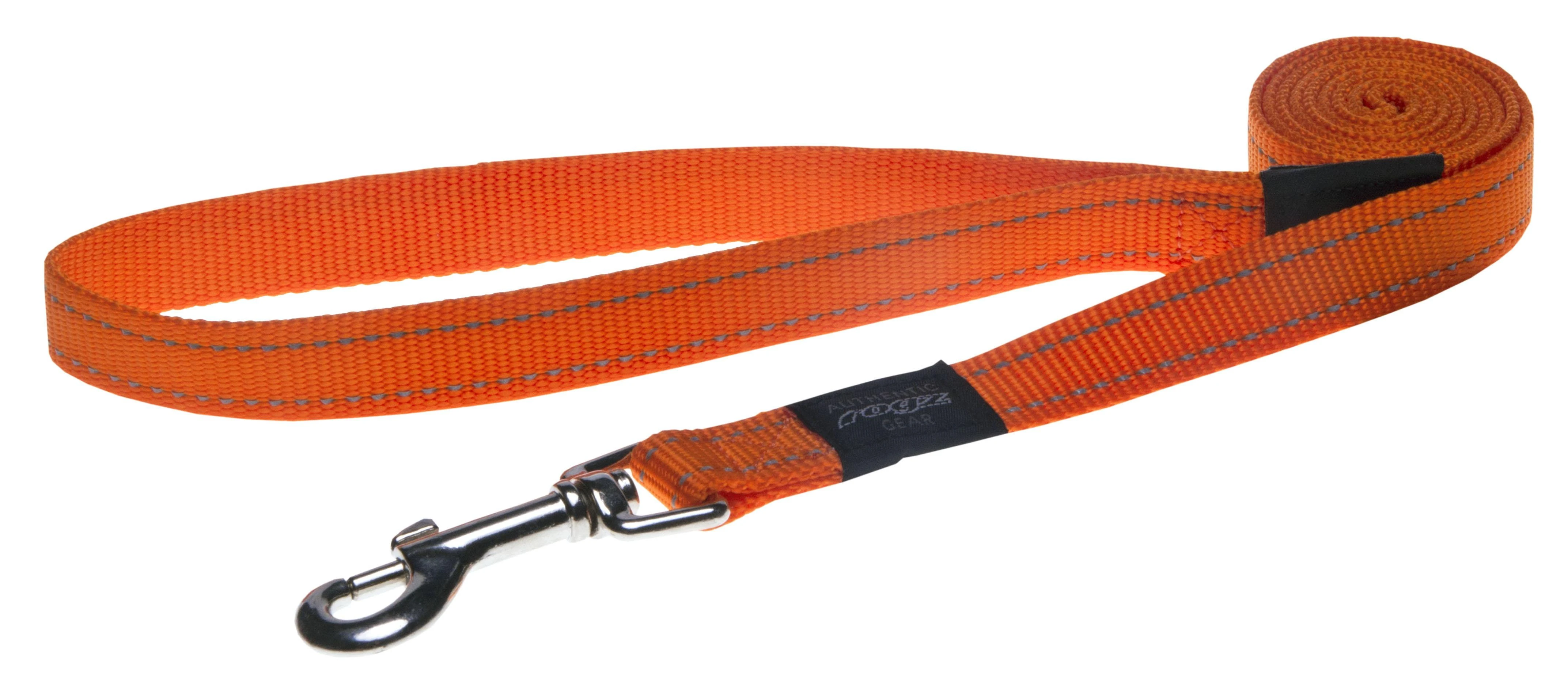 Rogz pavadėlis atšvaitas šuniui Reflective HL11D Oranžinis (plotis 1,6cm; ilgis 140cm)