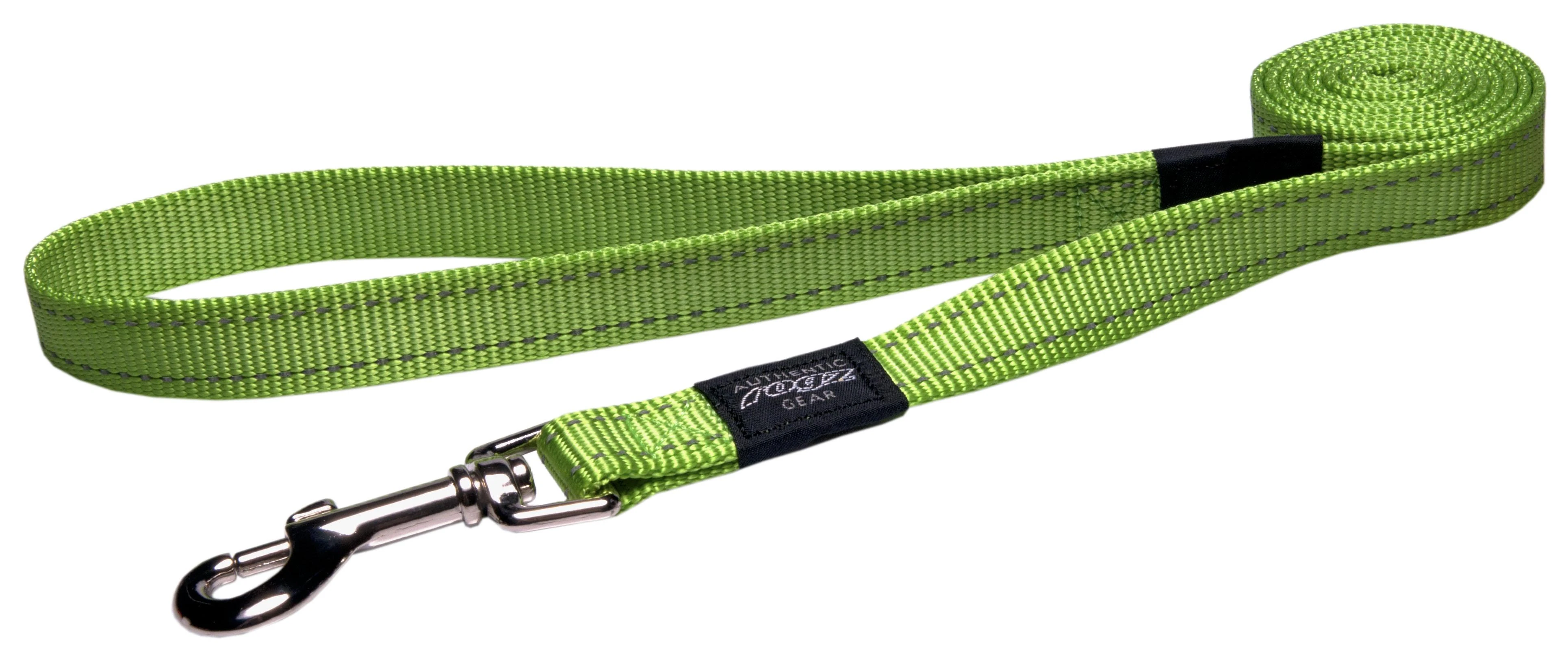 Rogz pavadėlis atšvaitas šuniui Reflective HL11L Žalias (plotis 1,6cm; ilgis 140cm)