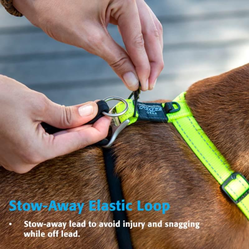 Rogz Stop Pull Harness raudonos petnešos 60-100cm