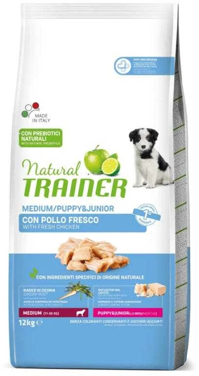 Natural Trainer PUPPY/JUNIOR MEDIUM (Vištiena) 12kg
