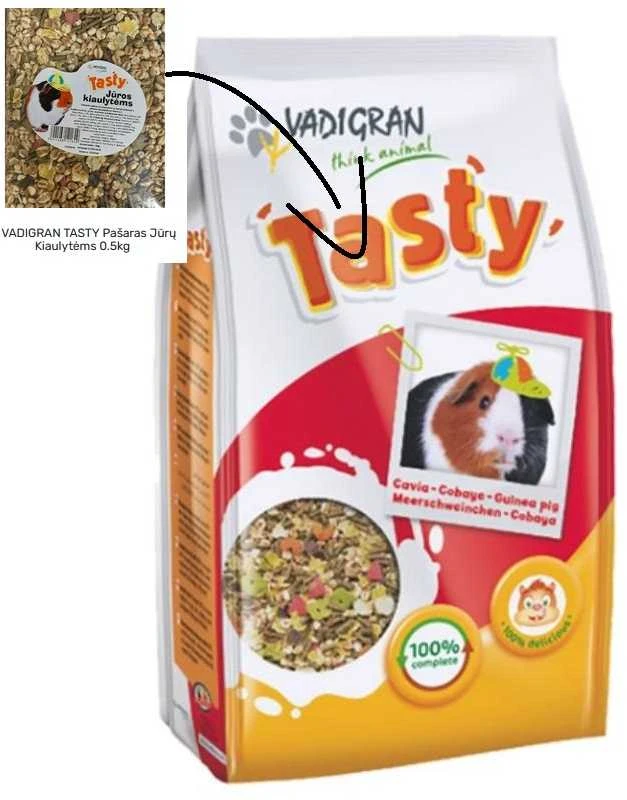 VADIGRAN TASTY pašaras jūrų kiaulytėms 2kg