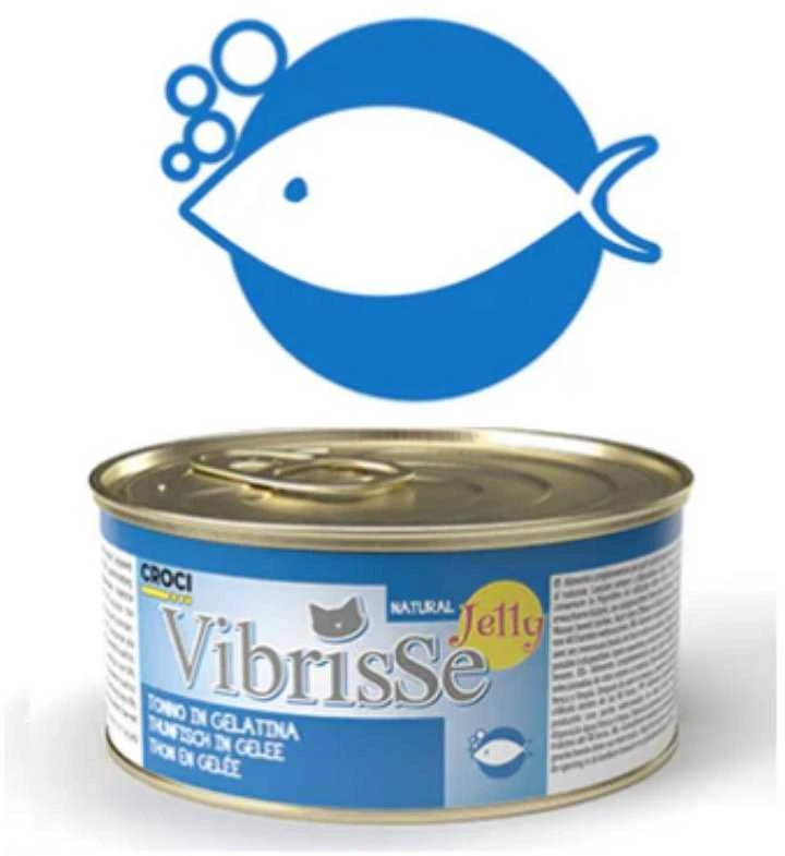 VIBRISSE kons. katėms želatinoje su tunu 70g 12vnt