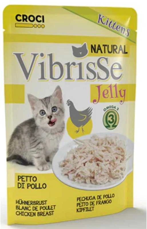 VIBRISSE konservai kačiukams vištienos krūtinėlė želatinoje 70g 1vnt (18)