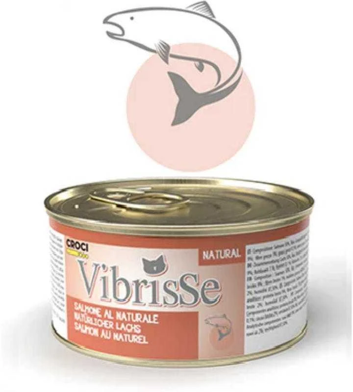 VIBRISSE konservai katėms su lašiša 70g 12vnt