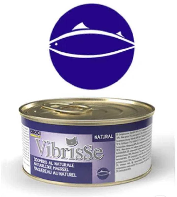 VIBRISSE konservai katėms su skumbre 70g 12vnt