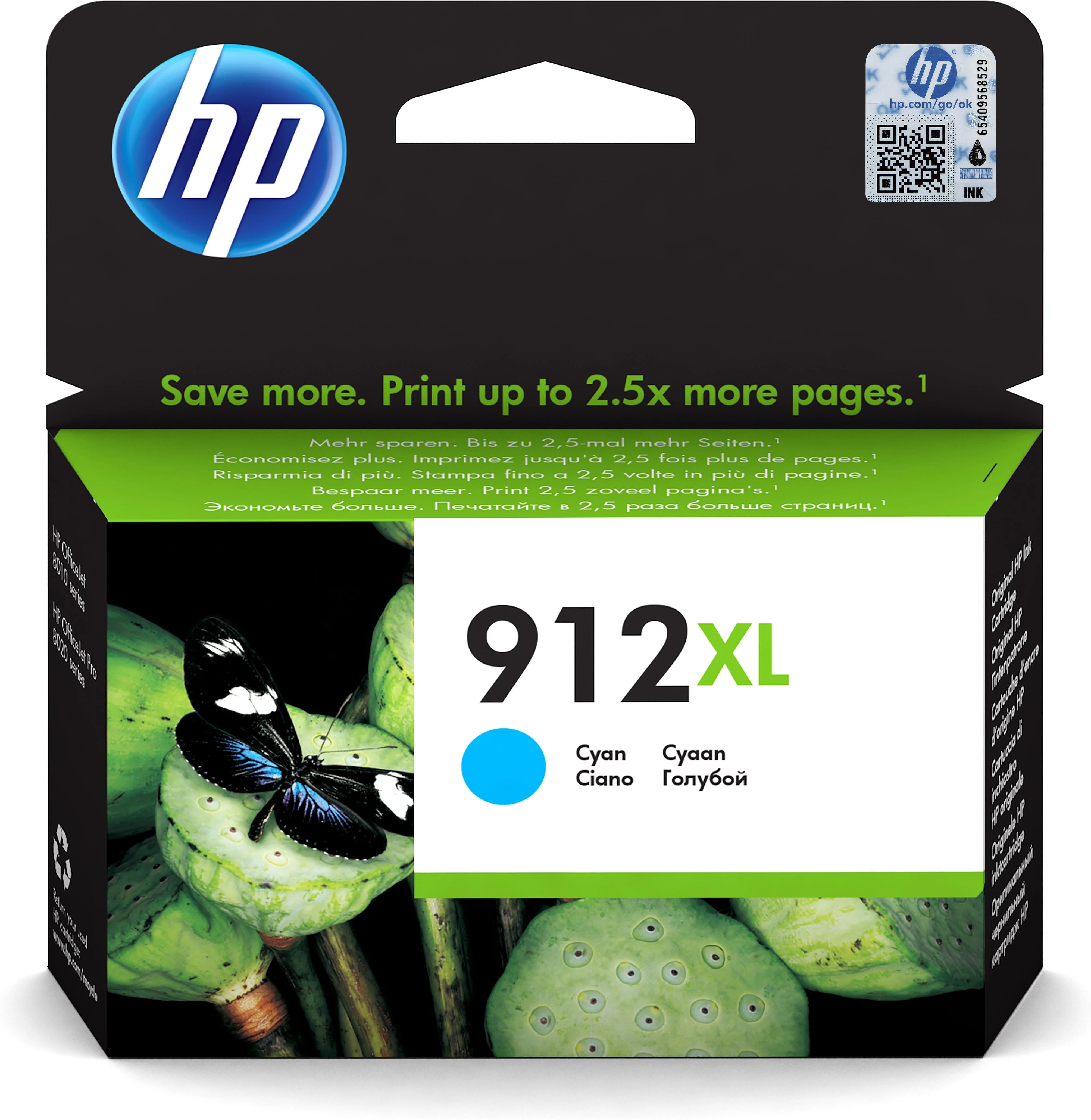 Hewlett Packard (HP) HP 912XL (3YL81AE) Rašalinė kasetė, Žydra