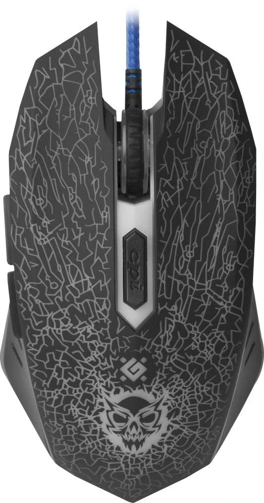 Defender su laidu žaidimų pelė SHOCK-110L juodos spalvos,6 buttons, 3200dpi, 52110