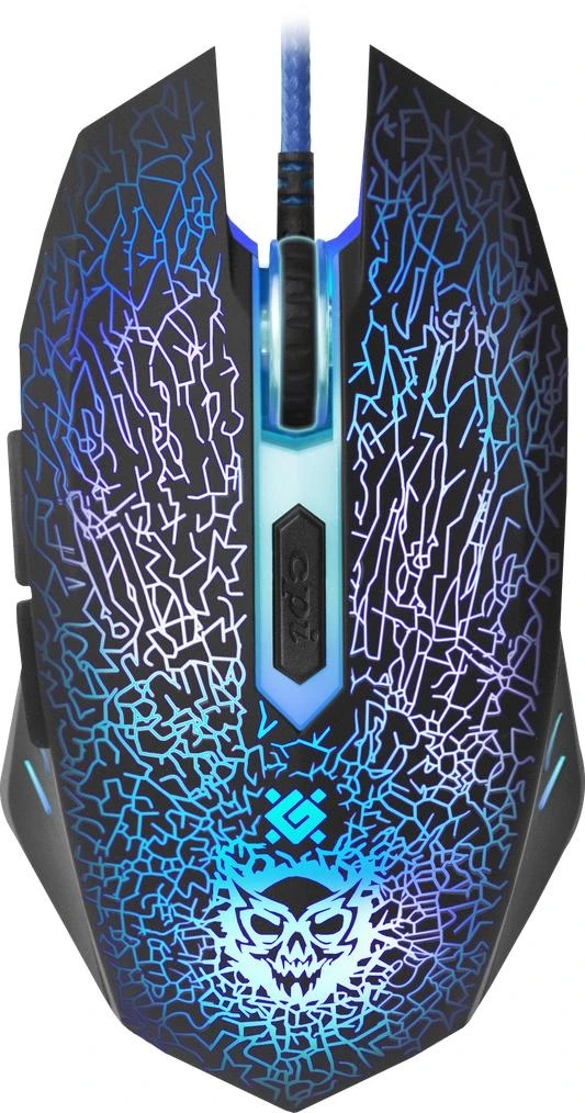 Defender su laidu žaidimų pelė SHOCK-110L juodos spalvos,6 buttons, 3200dpi, 52110