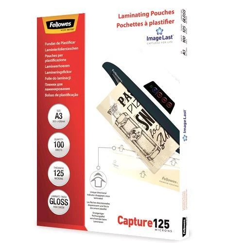 FELLOWES 53075 Laminavimo maišelis 125 303x426 mm - A3 100 vnt.