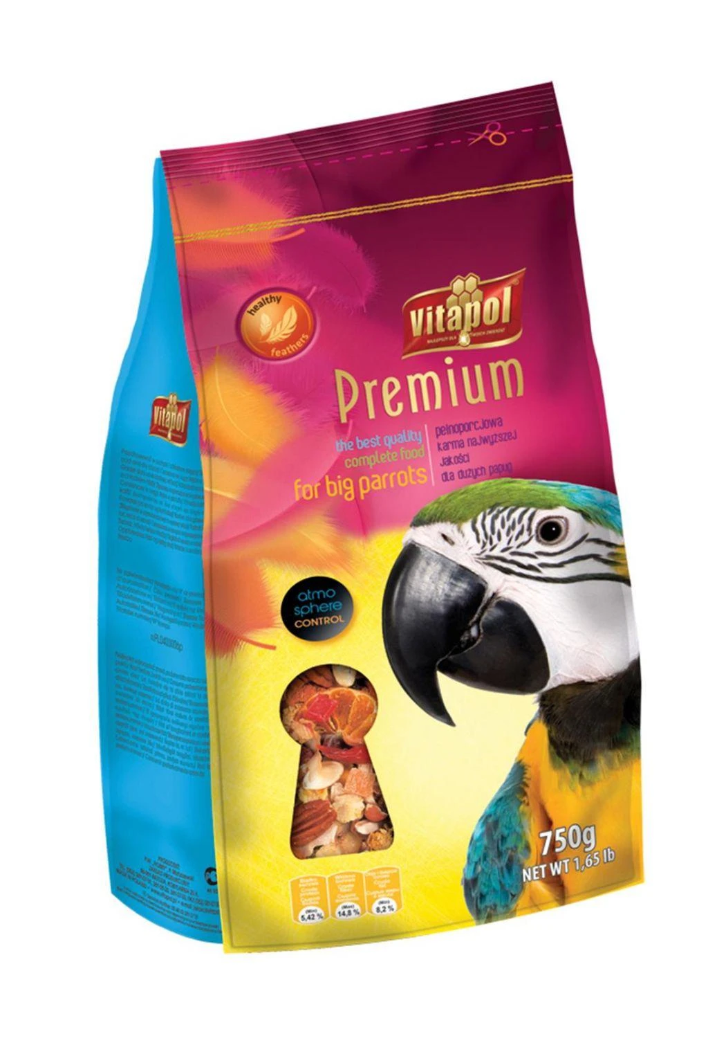 VITAPOL Premium pašaras didelėms papūgoms 750g