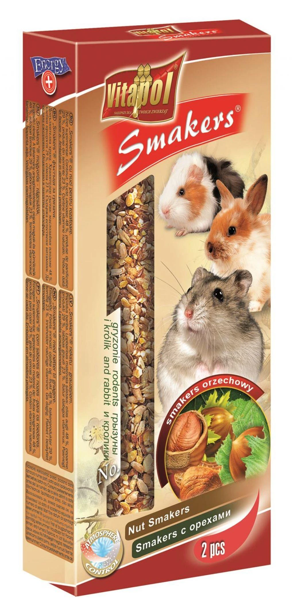 Vitapol Smakers skanėstas triušiams ir graužikams su riešutais 90g (2 vnt)