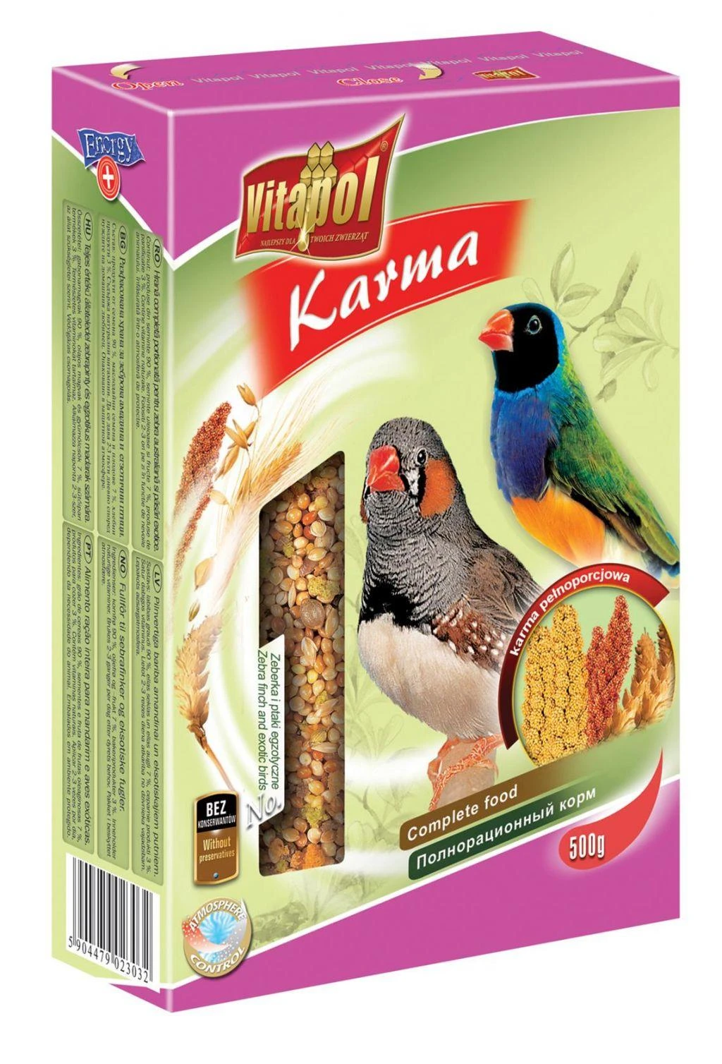 Vitapol visavertis lesalas zebrinėms amadinoms ir egzotiniams paukščiams 500g