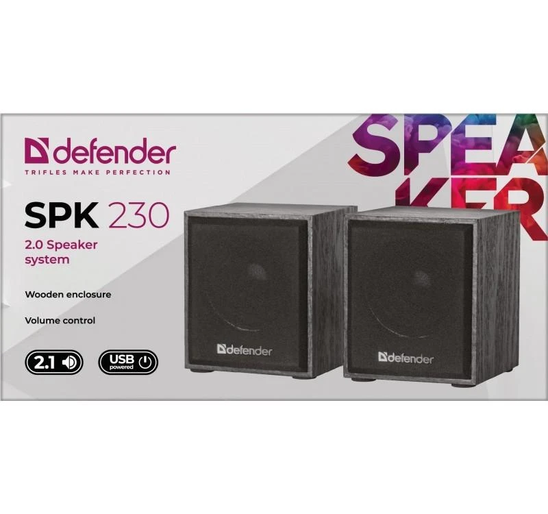 Kompiuterio kolonėlės DEFENDER 2.0 Speaker System 2x2W RMS, SPK230, 65223