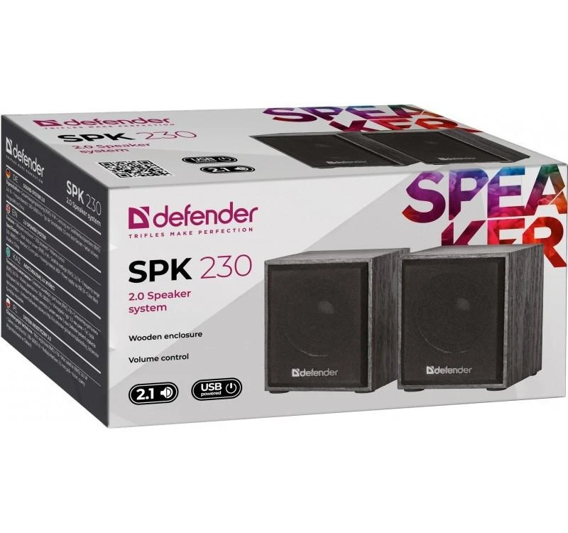 Kompiuterio kolonėlės DEFENDER 2.0 Speaker System 2x2W RMS, SPK230, 65223